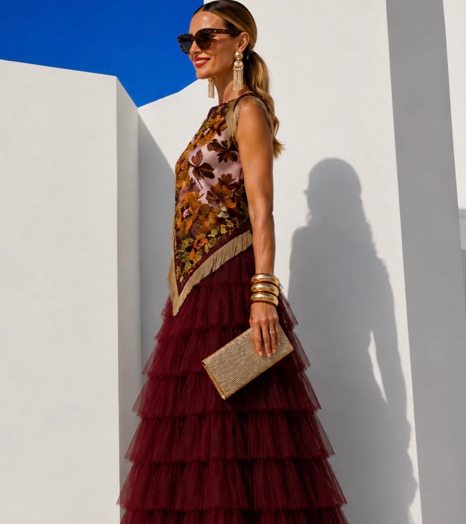 Conjunto Lisboa 2 piezas. Falda adaptable (64-110 cm cintura elástica) top talla (34 -48) vídeo
