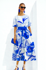 Vestido Alegría estampado incluye fajín, 2 estampados, tallas (38-54) vídeo