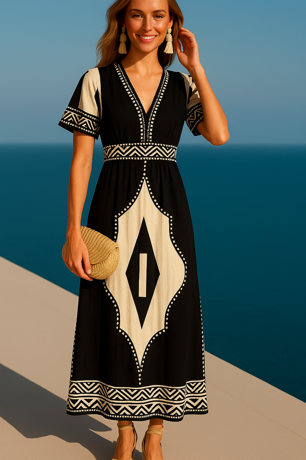 50% OFF Only You cotton crepe dress, sizes (36-46)