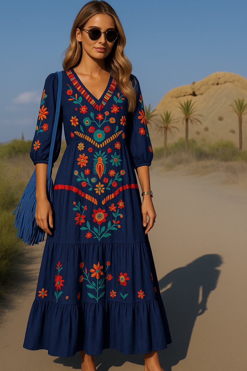 Candelaria dress, 5 viscose prints, sizes (36-50)