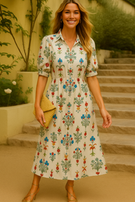 Vestido SOPHIE camiseros, 6 estampados tallas(36-50)