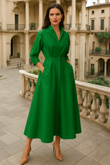 4 colores lisos de algodón elasticidad, vestido Modena, tallas (36-52)