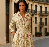Vestido Mencia de algodón camisero con bolsillos tallas (36-52)