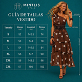 Vestido Fátima lunar marrón fajín incluido , tallas (34-46) vídeo