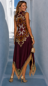 Lisboa printed fringe MIDI dress, sizes (34-46) video