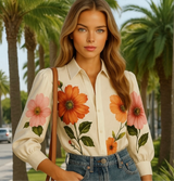 Mintlis mujer, algodón, camisa Rosemary, tallas (36-46)