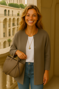 Lander wool knit cardigan, 6 colors, sizes (36-50)