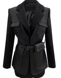 VALERIE jacket made of 100% leather and cotton spandex, elastic sizes (36-54)