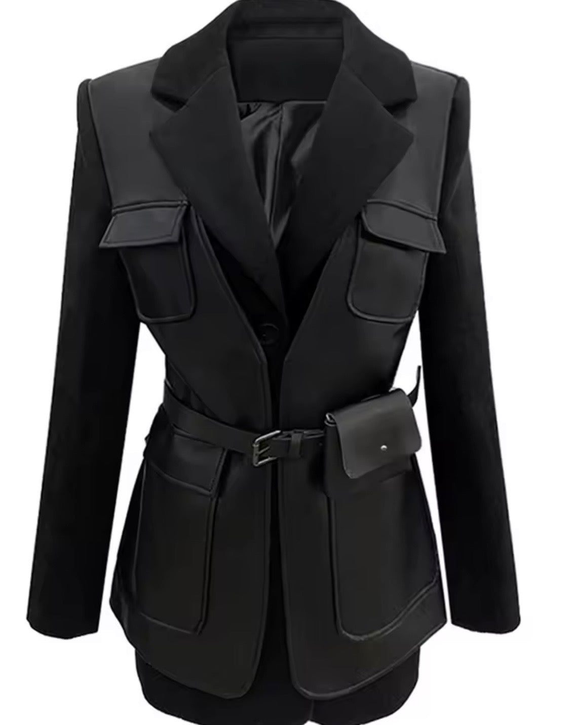 VALERIE jacket made of 100% leather and cotton spandex, elastic sizes (36-54)