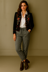 Geneva cargo pants, stretch cotton, elastic, 3 colors, sizes (36 to 50)