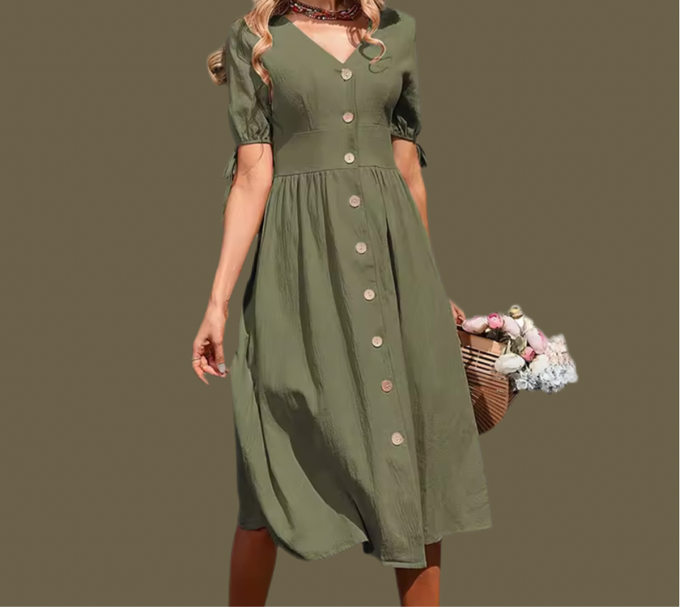 Mintlis women's cotton linen dress Anne, 3 colours, sizes (36-46)