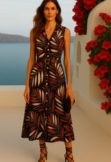 Stephanie shirt dress with belt included, sizes (36-48)