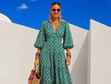 Vestido Karlota viscosa, 3 estampados, tallas (36-52) vídeo