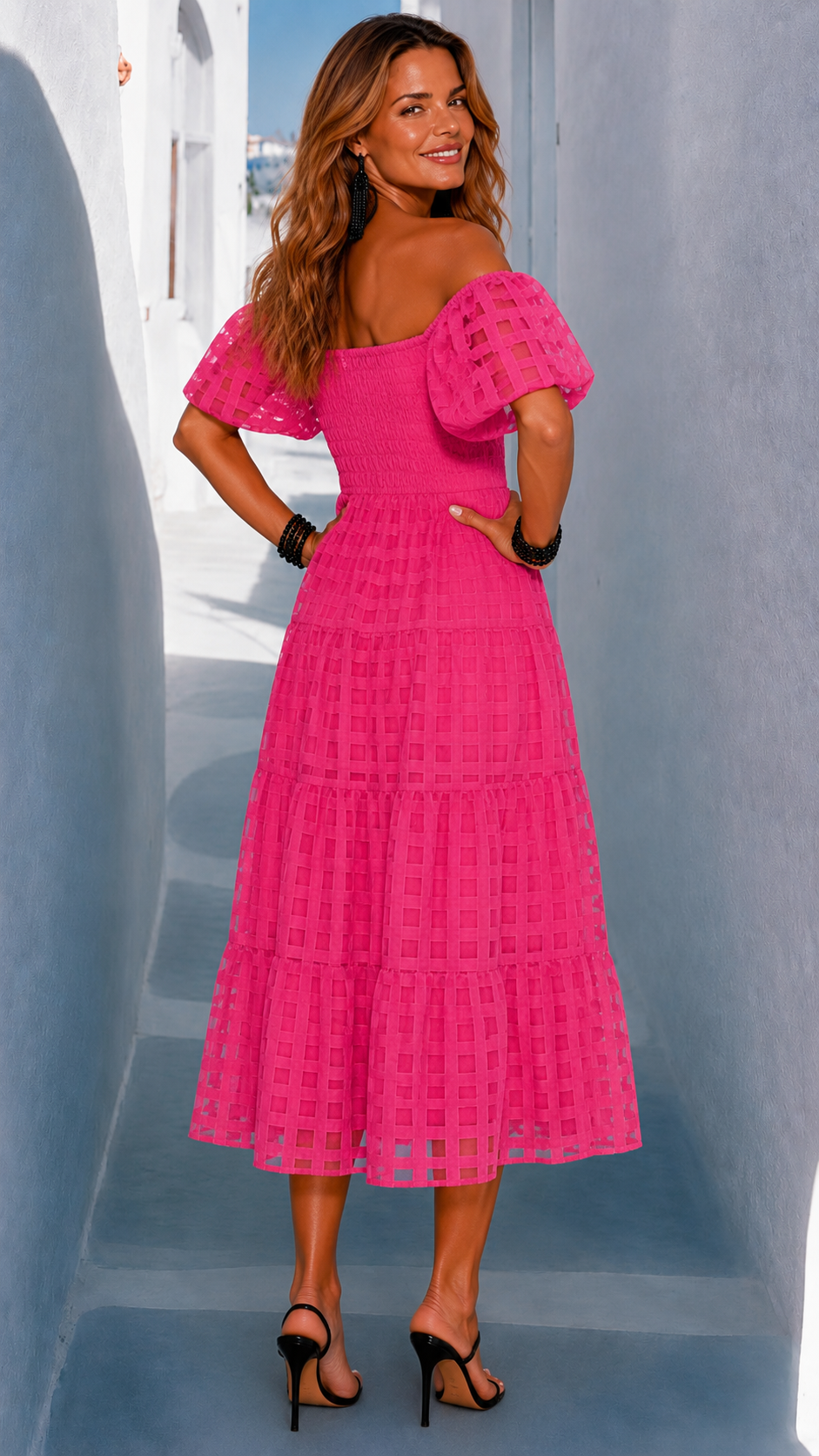 Loren dress, cotton tulle with lining, 4 colors, sizes (34-46) video