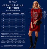 Mintlis mujer, punto de lana 100% bordado alta calidad vestido Charly, 3 colores, tallas (34-48) vídeo