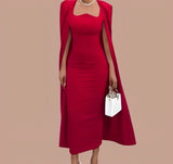 Mintlis mujer, algodón licra vestido capa Caribeño night, 3 colores, tallas (36-50)