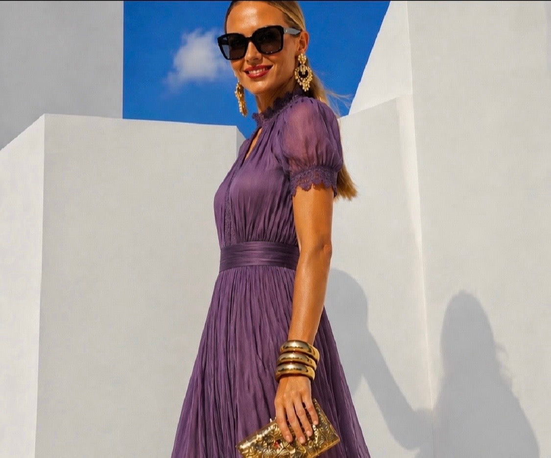 Vestido Lamberty chiffon elasticidad, 4 colores tallas (34-48) vídeo