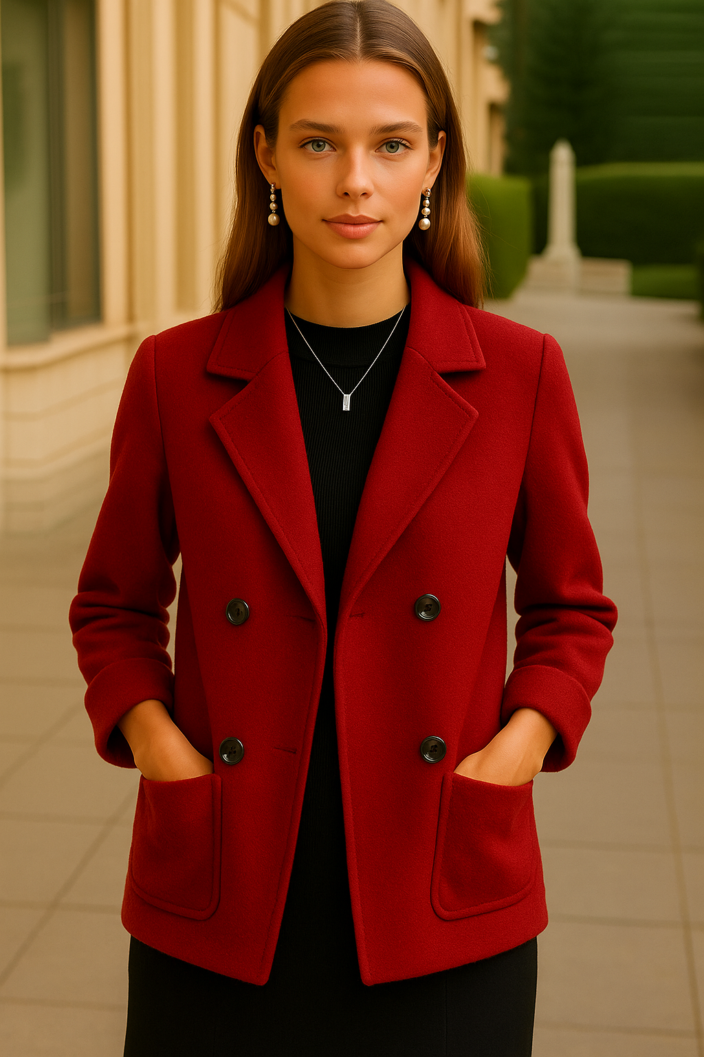 London jacket in cotton wool knit, sizes (36-48)