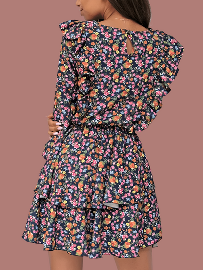 Pradera flower dress, size (38-40) free shipping 48/72 hrs