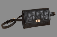 Maldives belt black leather bag