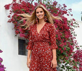 Tatiana dress in stretch chiffon and honeycomb smocking, sizes (36-48)