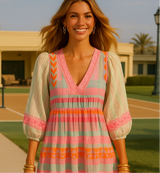 -40% OFF Romeo loose cotton viscose dress, sizes (36-54)