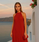 Mintlis mujer, algodon satinado plisado, vestido Indian, 3 colores, tallas (36-50)