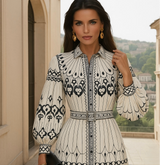 Vestido Michaela de  algodón plisado, tallas (36-46) made in India