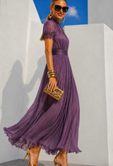 Vestido Lamberty chiffon elasticidad, 4 colores tallas (34-48) vídeo