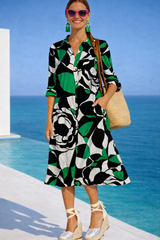 Vestido Salinas algodon camisero bolsillos, 4 estampados. tallas (36-50) (vídeo)