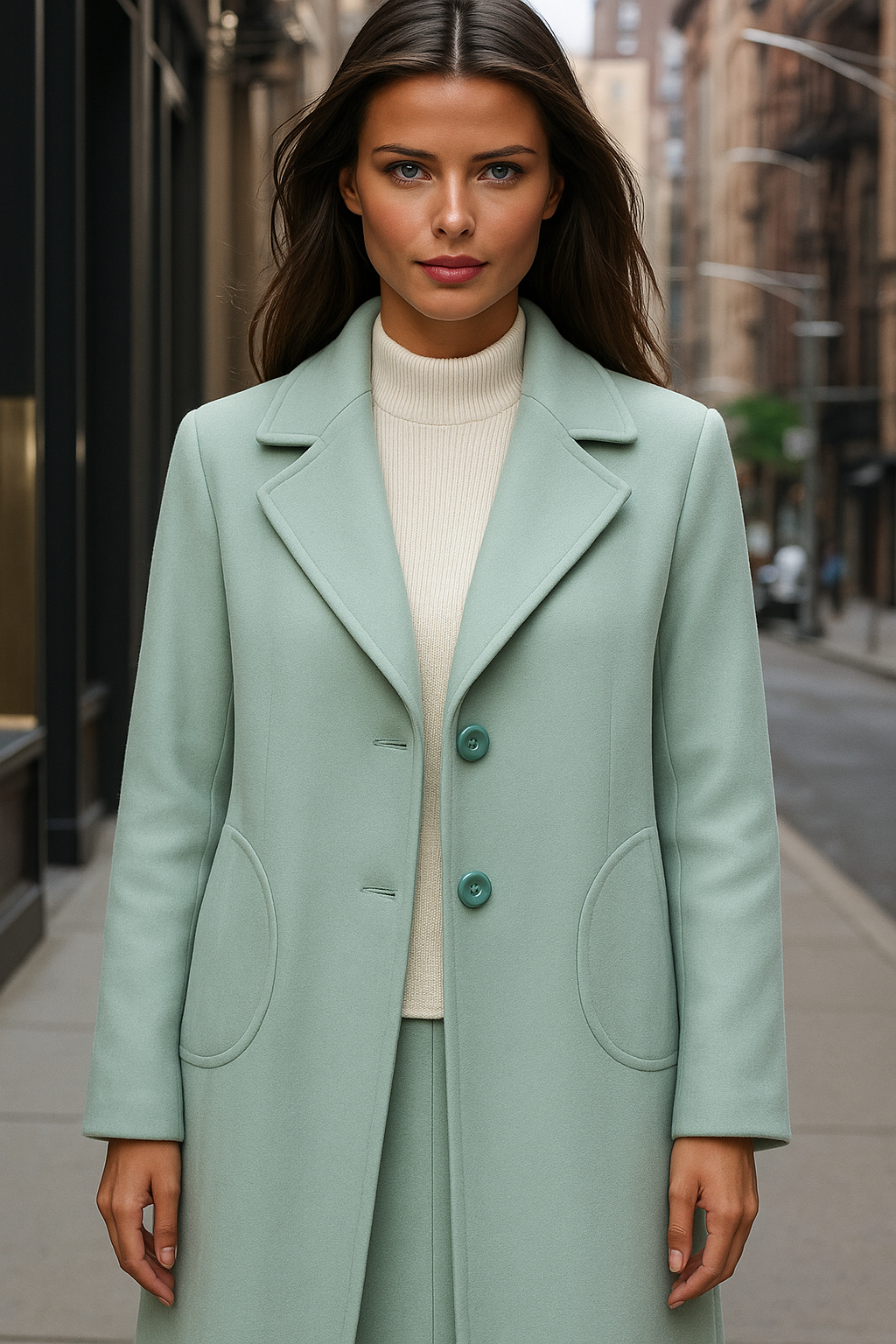 100% wool, Grace frock coat, 6 colors, sizes (36-48)