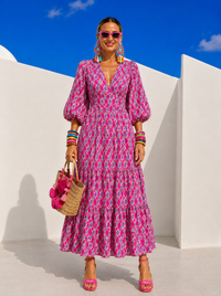 Vestido Karlota viscosa, 3 estampados, tallas (36-52) vídeo