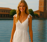 Vestido Valentine lazos brocado, tallas (36-48)