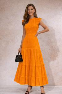 Vestido Marbella de algodón bordado, 4 colores, tallas (34-46)