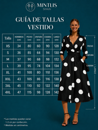 Lantern dress with polka dots, elasticated back waist, 2 prints, sizes (36-52)