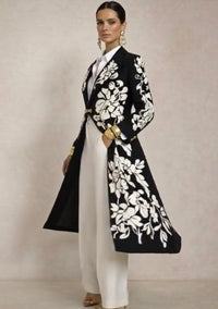 Levita Crazy de flores estampada con broche cierre y bolsillos,tallas (36-48) (vídeo)