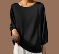 Tunica Gabriela satinada spandex con goma en las mangas , 4 colores,              8 TALLAS GRANDES