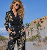 Conjunto 2 piezas Grecia satinado algodón strech con goma en la cintura ,tallas (36-44) (video)