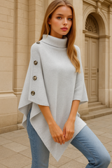 Mintlis poncho mujer punto Davinia, 6 colores, talla única(36-48)