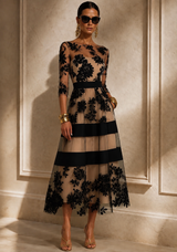 Monaco soft tulle dress with embroidered lace and lining, Lycra elastane chest and waist, sizes (34-48) video