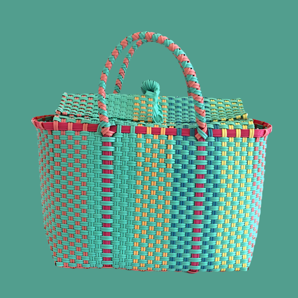 Jacky basket bags multicolored basket, 3 colors