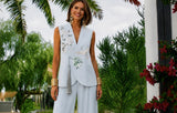 Oasis cross-embroidered vest, sizes (36-48) video
