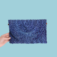 Clutch bag Lisbon de mano  rafia sobre, 9 colores