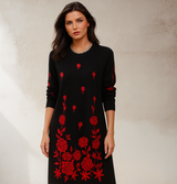 Barbara dress, cotton-lycra knit, below the knee, 4 colors, sizes (36–50)