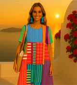 Altea cotton knit dress with viscose pockets, sizes (34-50)