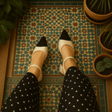 Zapatos Bailarina Lover tacon cuadrado (4-5cm) de piel 100% made in Spain