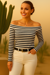 40% OFF striped Marina top, 3 colors and sizes (36-48)