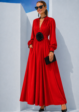 Chiffon Rose dress, 3 colors, sizes (36-46) video