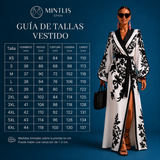Vestido Michelle crepe gasa estampado con fajín largo, tallas (36-48) vídeo
