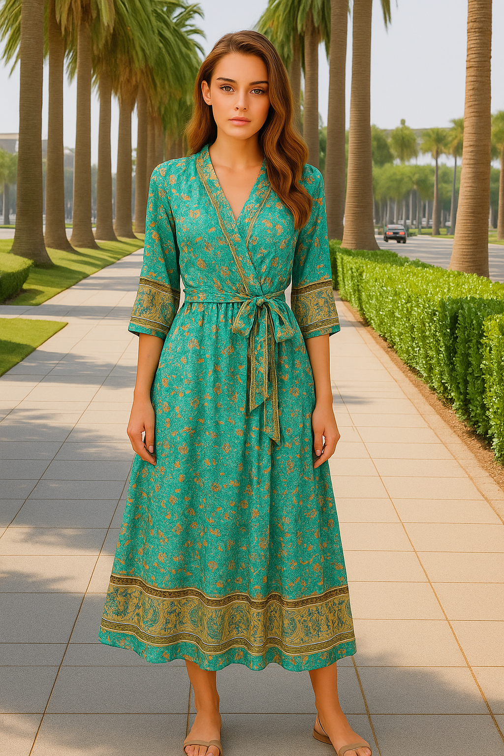 Kaftan Paula con fajín, 2 tallas